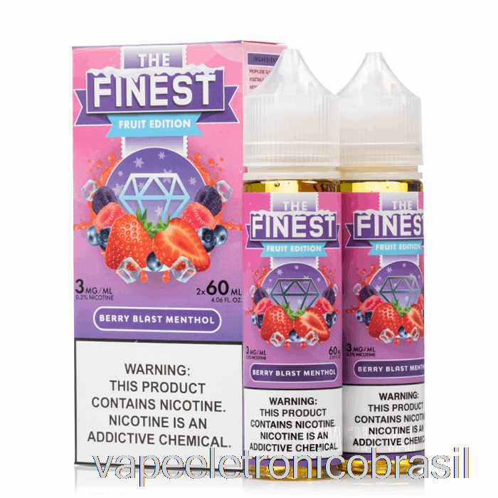 Vape Recarregável Berry Blast Mentol - A Melhor Edição De Frutas - 120ml 3mg